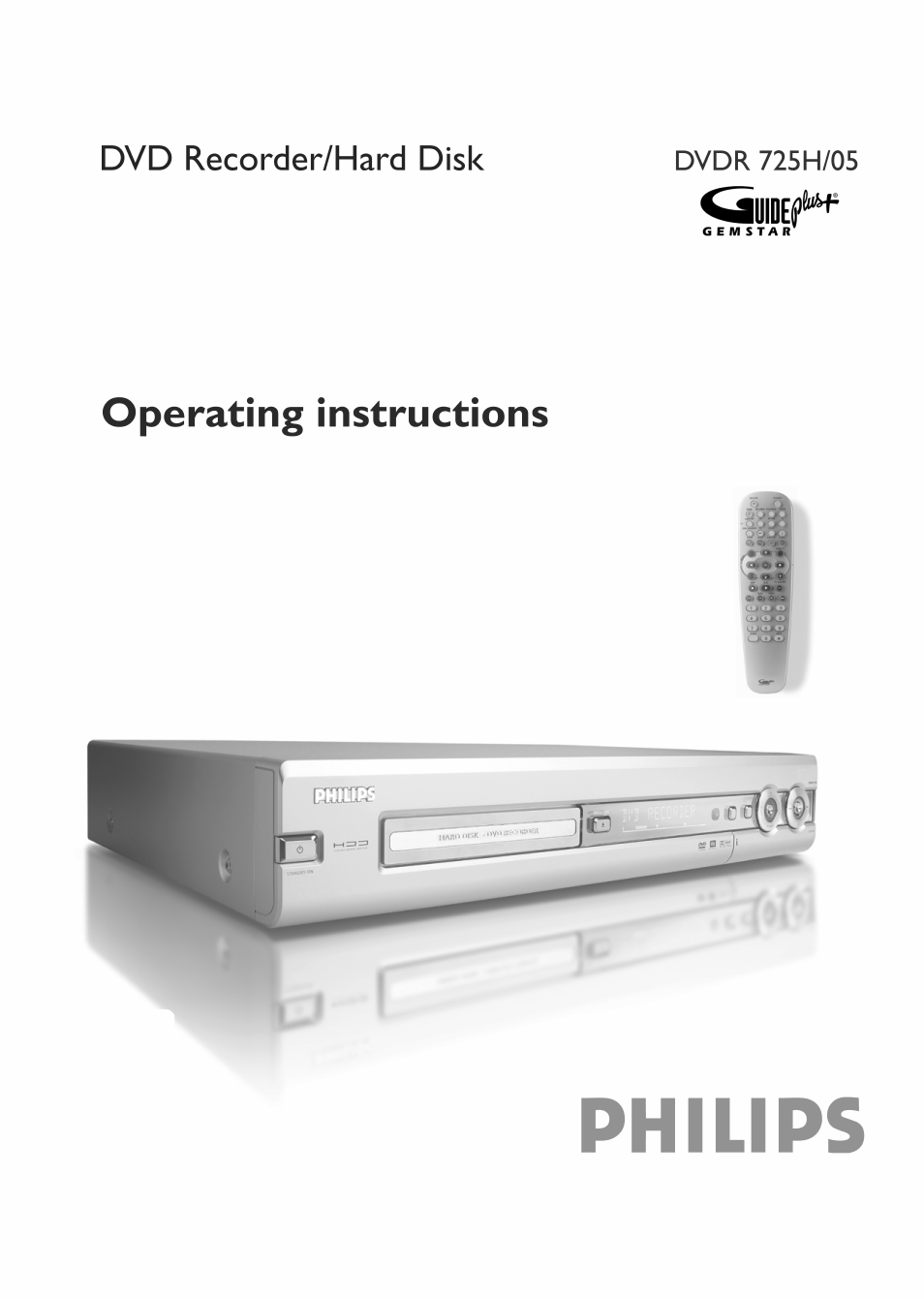 Philips DVDR 725H/05 User Manual | 116 pages