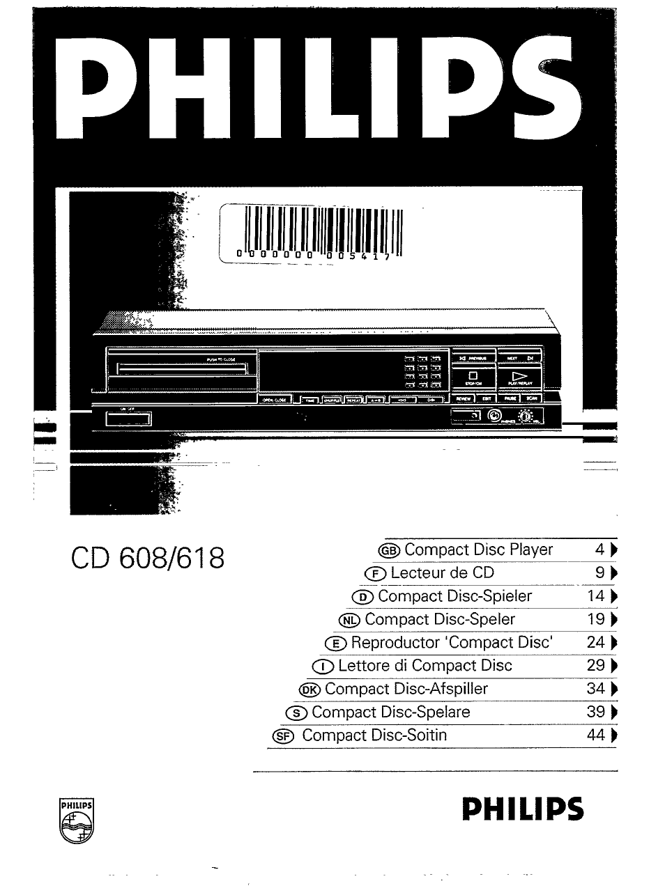 Philips CD 608 User Manual | 14 pages