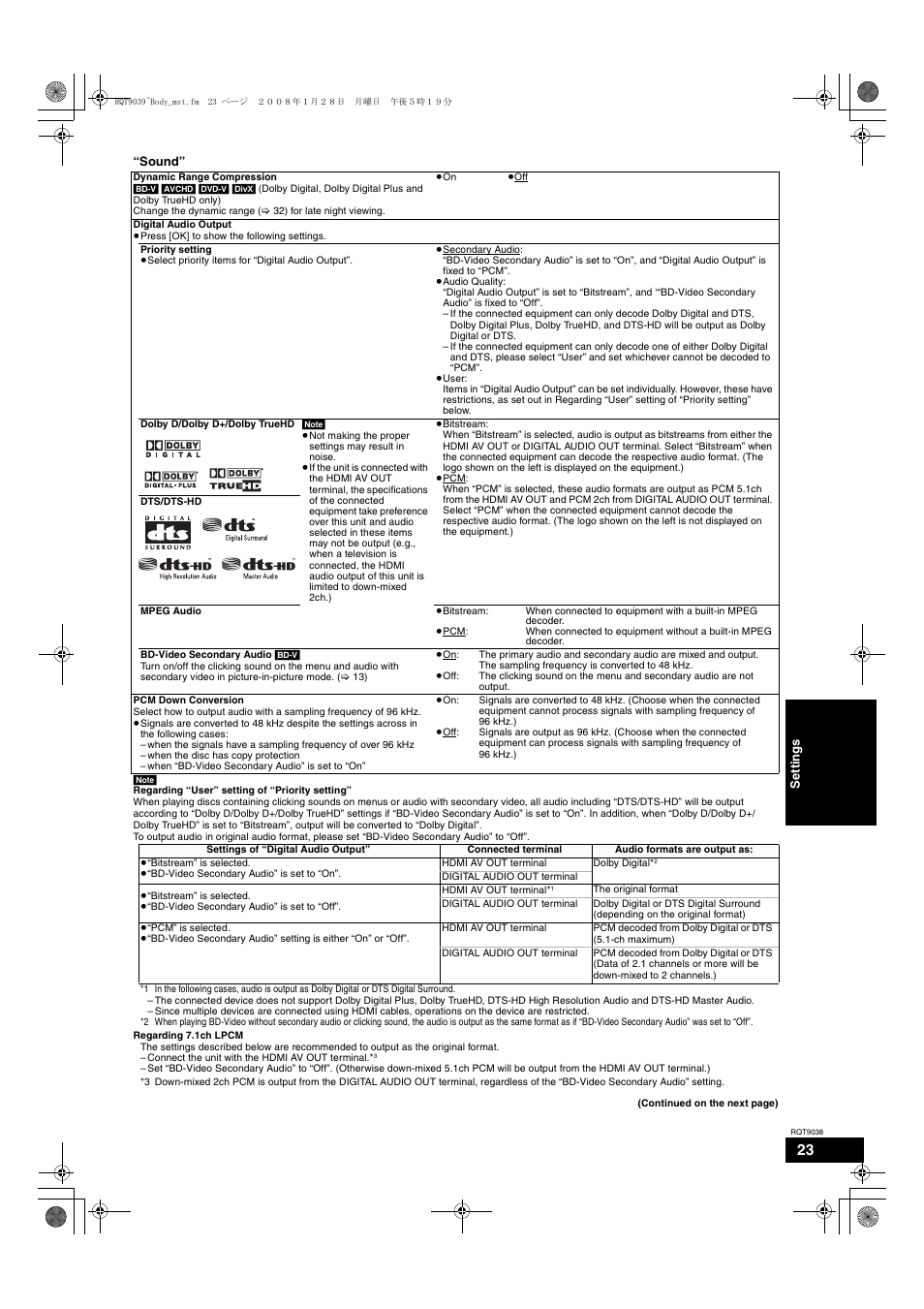 Philips DMP-BD30 User Manual | Page 23 / 36