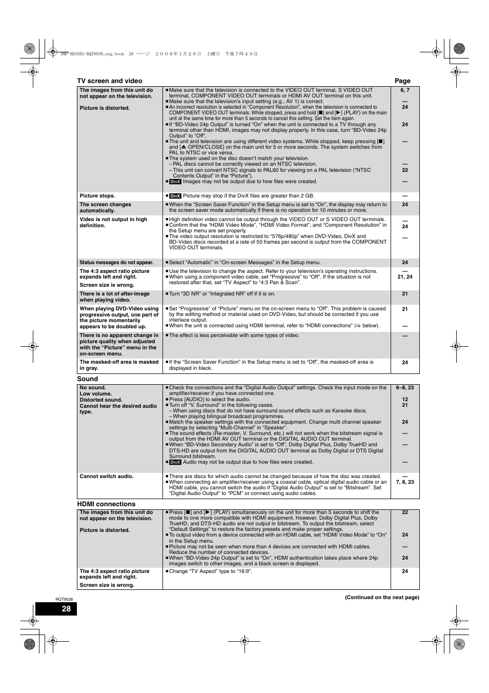 Philips DMP-BD30 User Manual | Page 28 / 36