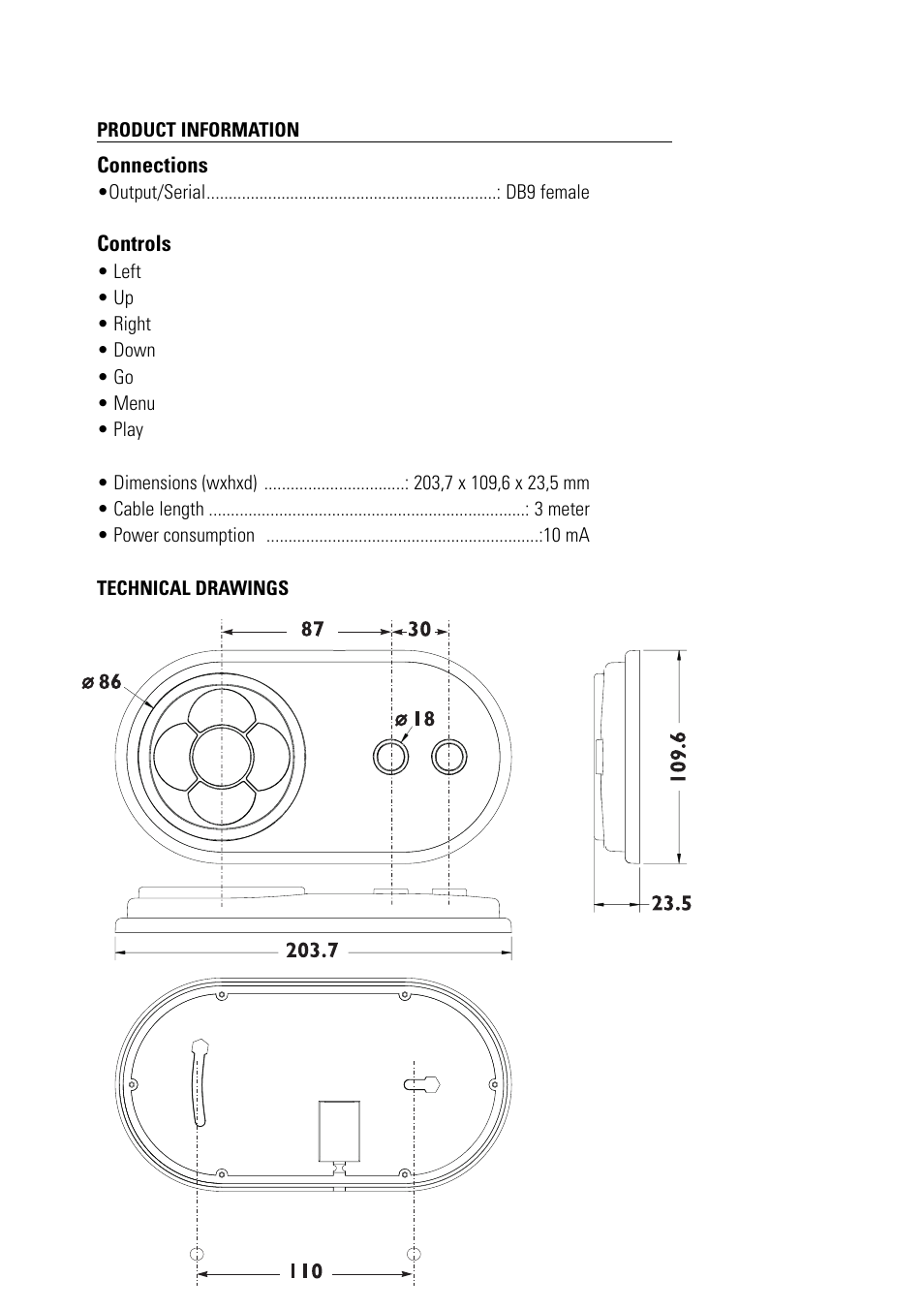 Philips DVD Video Player ProDVD Wired Controller User Manual | Page 3 / 4