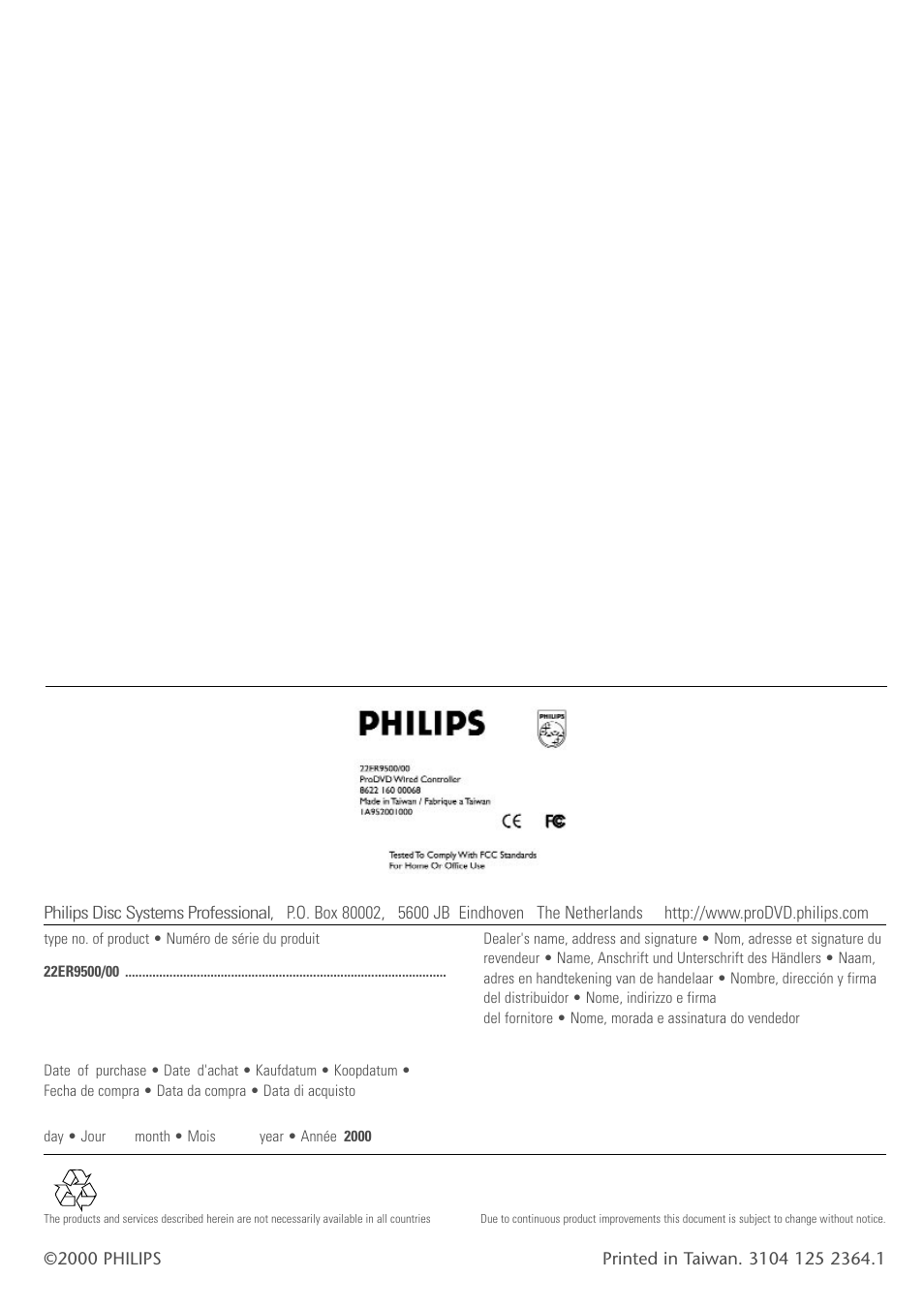 Philips DVD Video Player ProDVD Wired Controller User Manual | Page 4 / 4