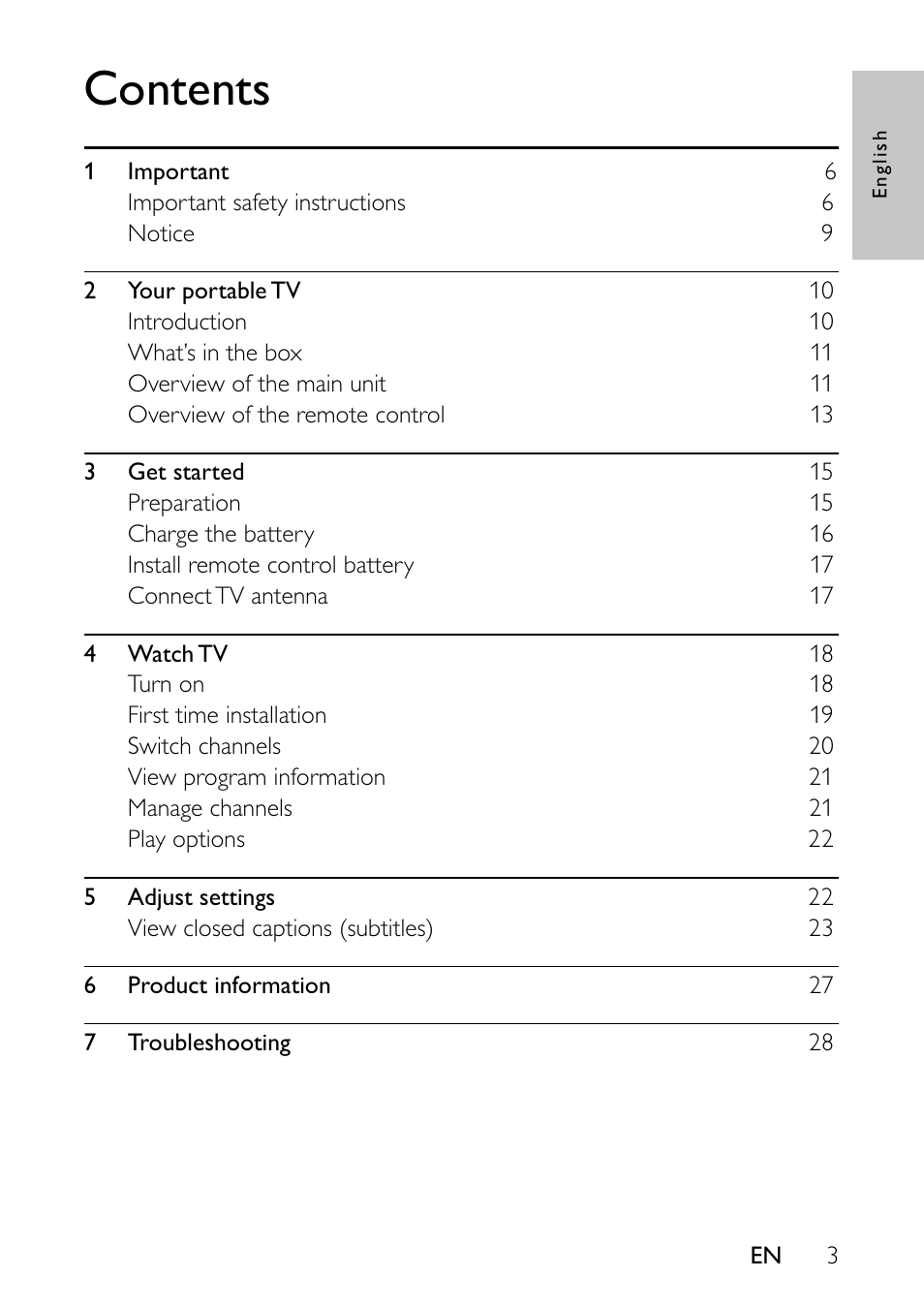 Philips PVD900/37 User Manual | Page 3 / 30