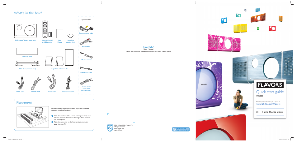 Philips Flaors FTS6000/12 User Manual | 2 pages