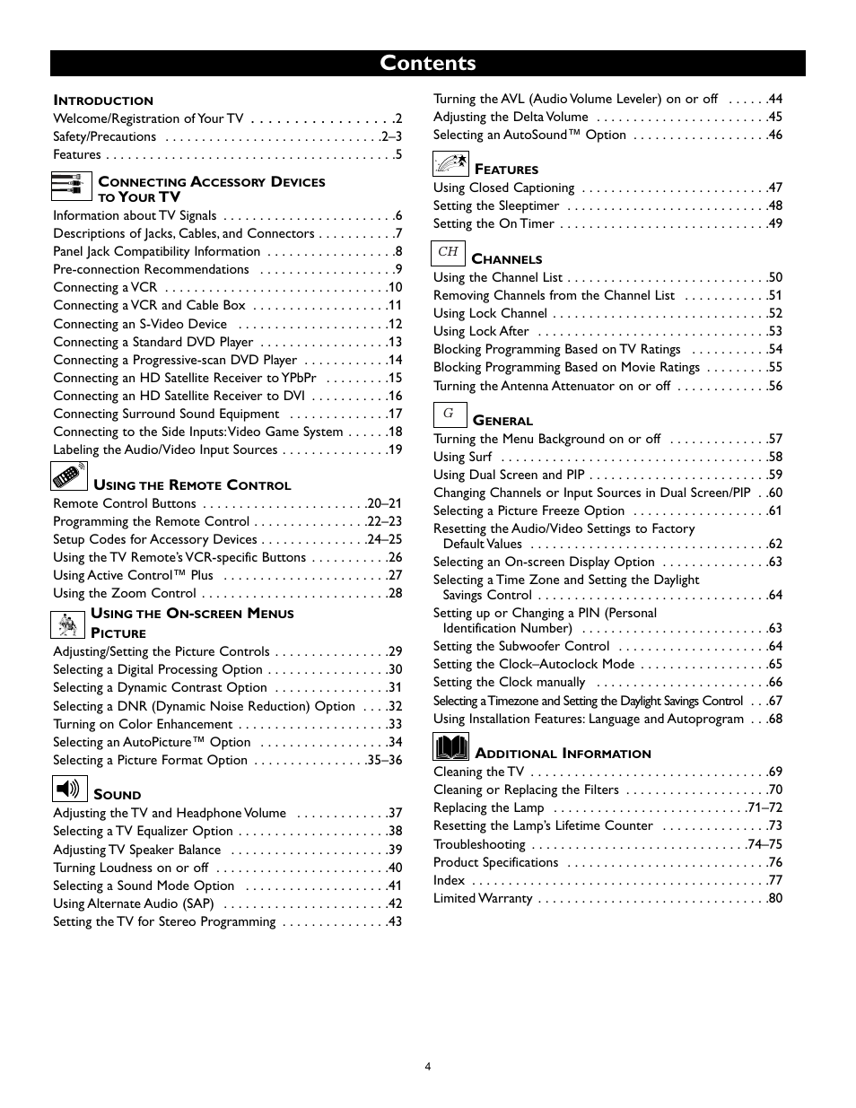 Philips Cineos 55PL9223 User Manual | Page 4 / 80