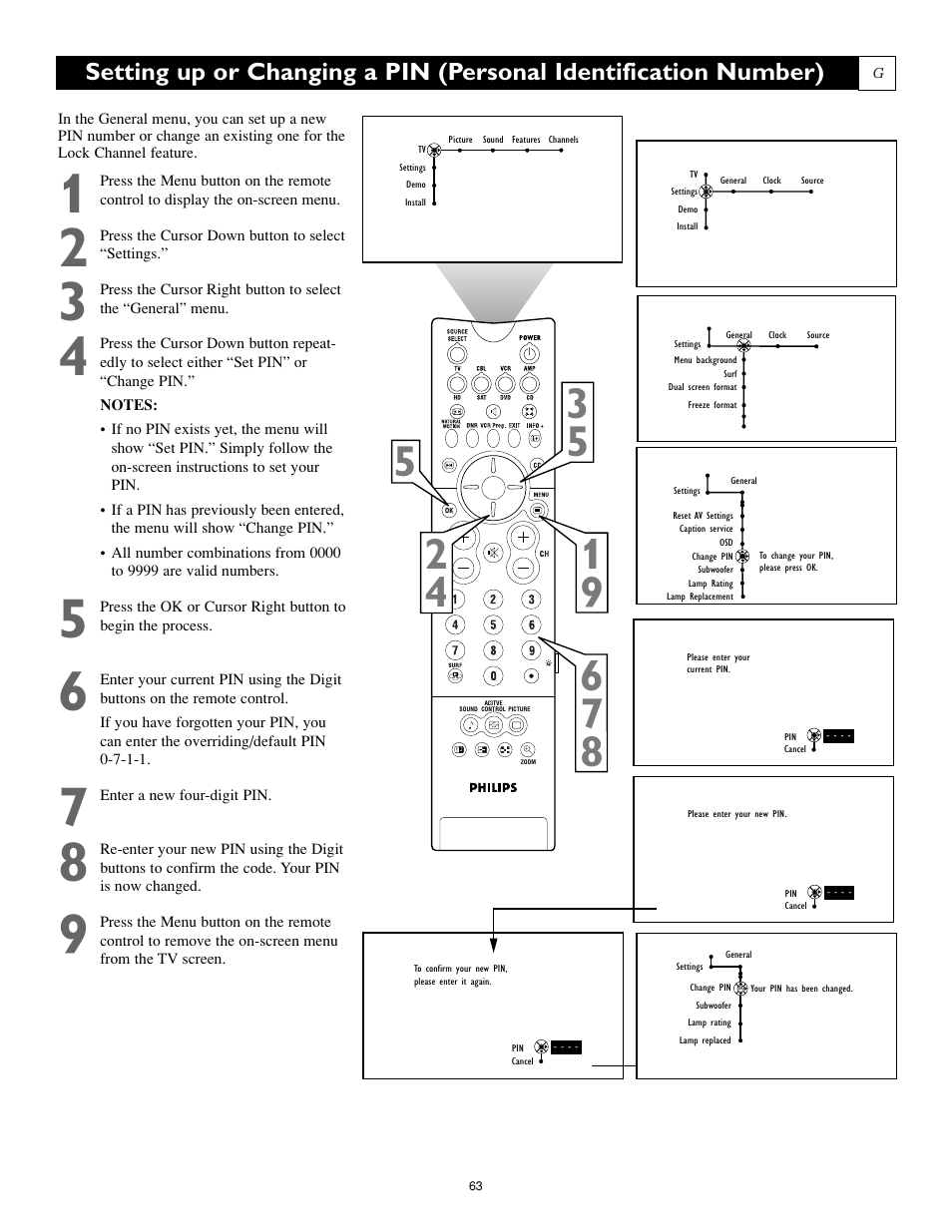 Philips Cineos 55PL9223 User Manual | Page 63 / 80