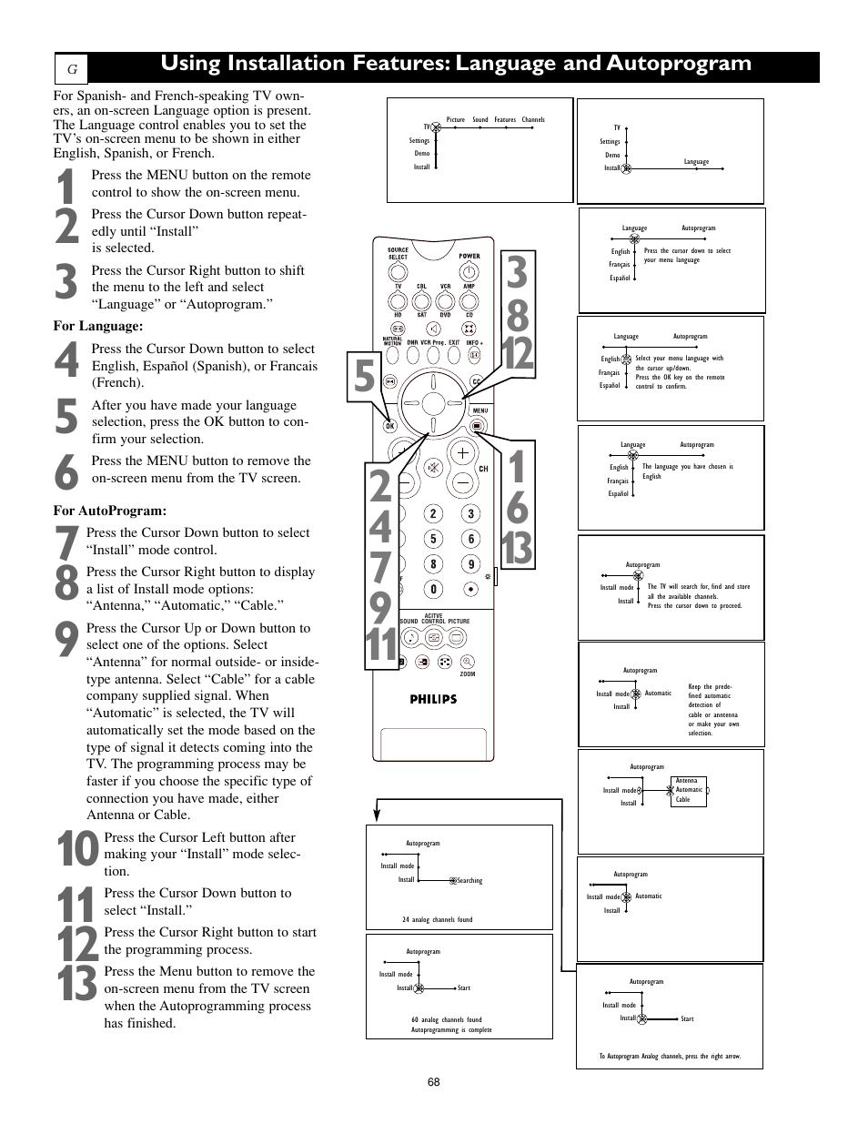 Philips Cineos 55PL9223 User Manual | Page 68 / 80