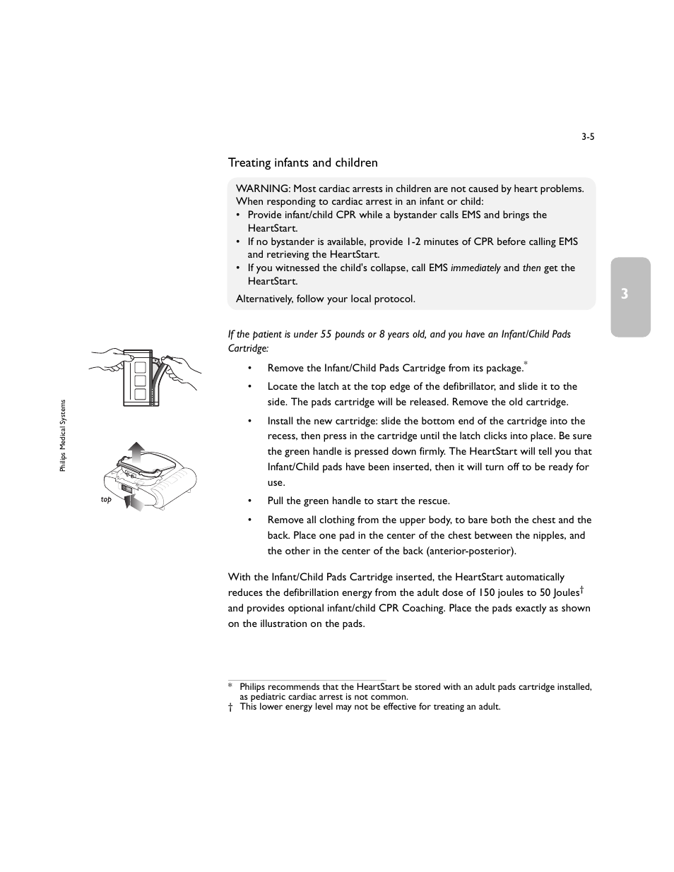 Treating infants and children | Philips M5066A User Manual | Page 23 / 70