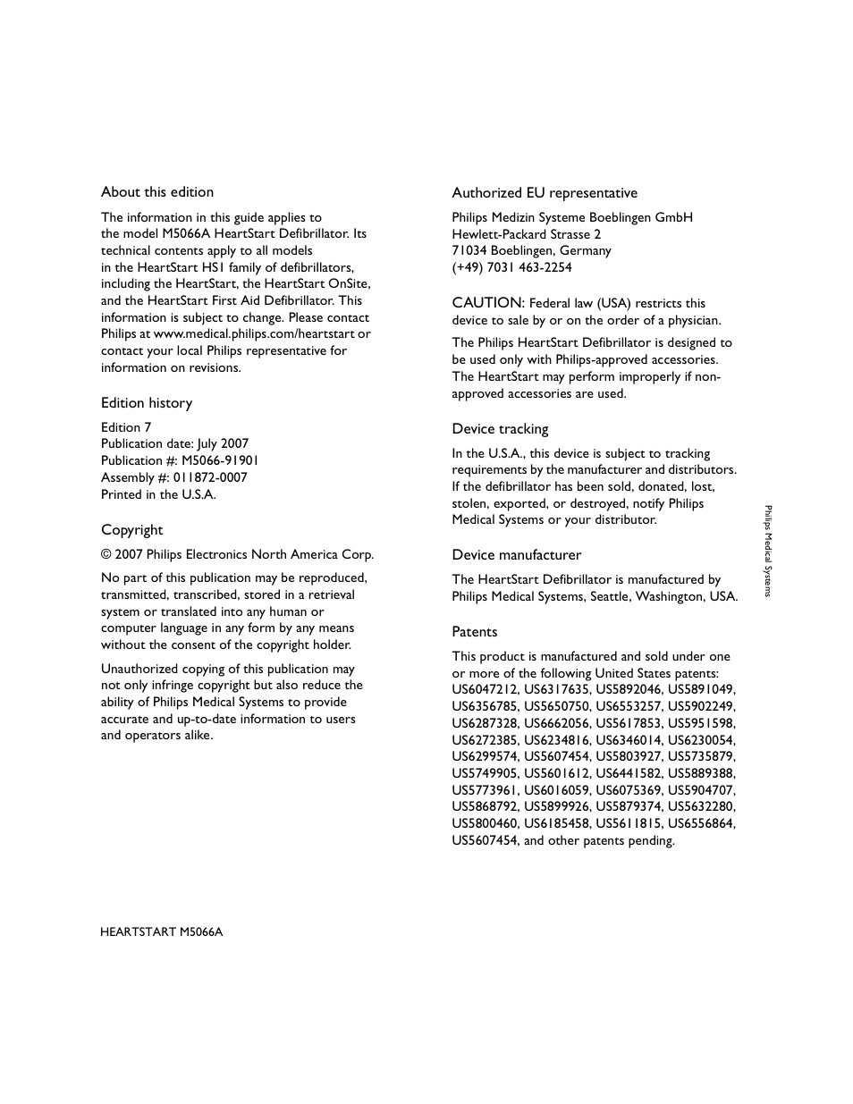 Philips M5066A User Manual | Page 9 / 70