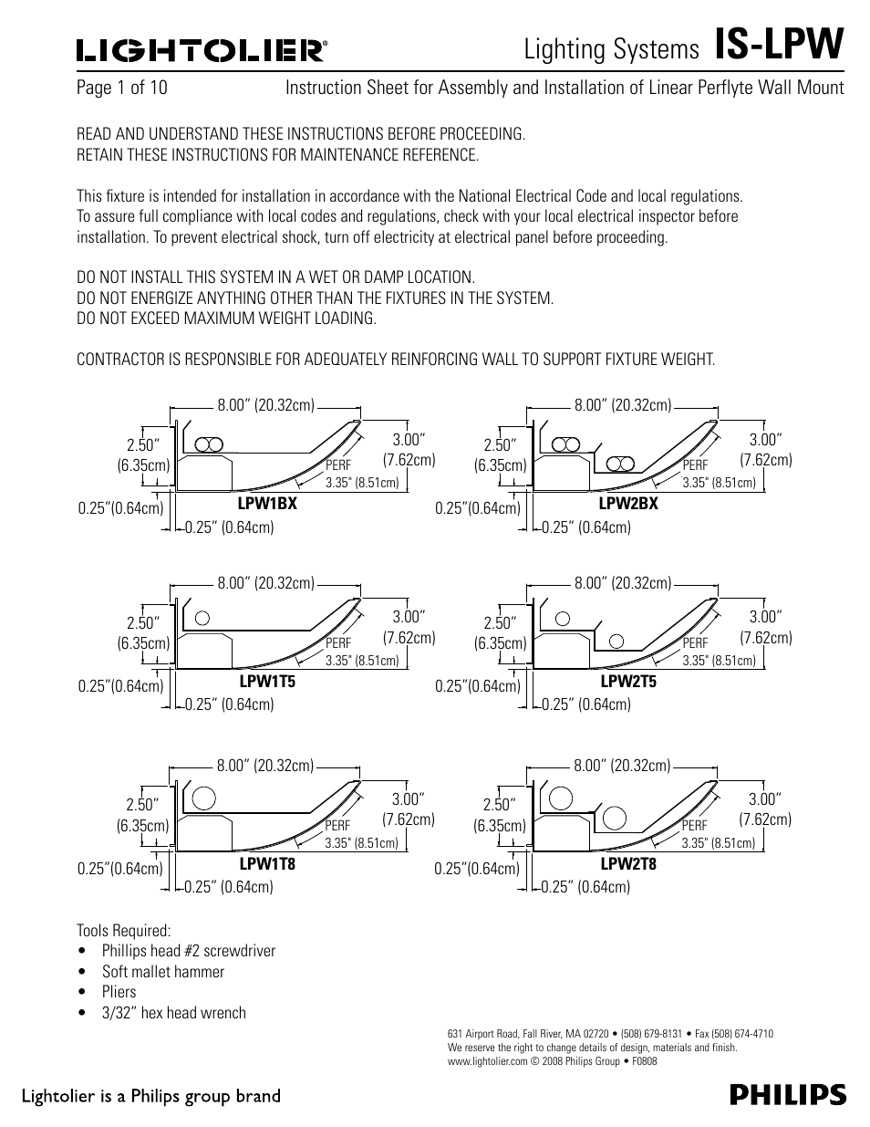 Philips IS-LPW User Manual | 10 pages