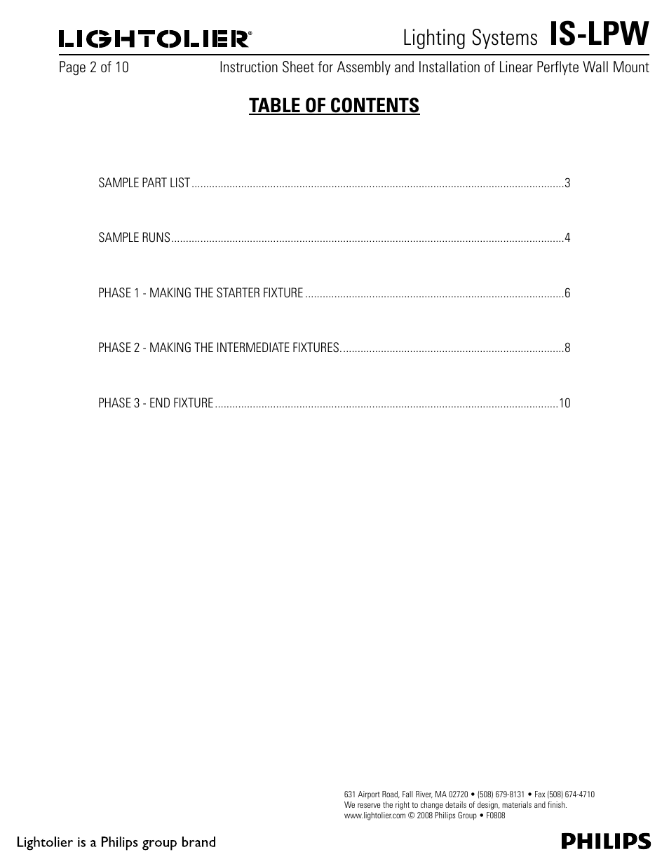 Philips IS-LPW User Manual | Page 2 / 10