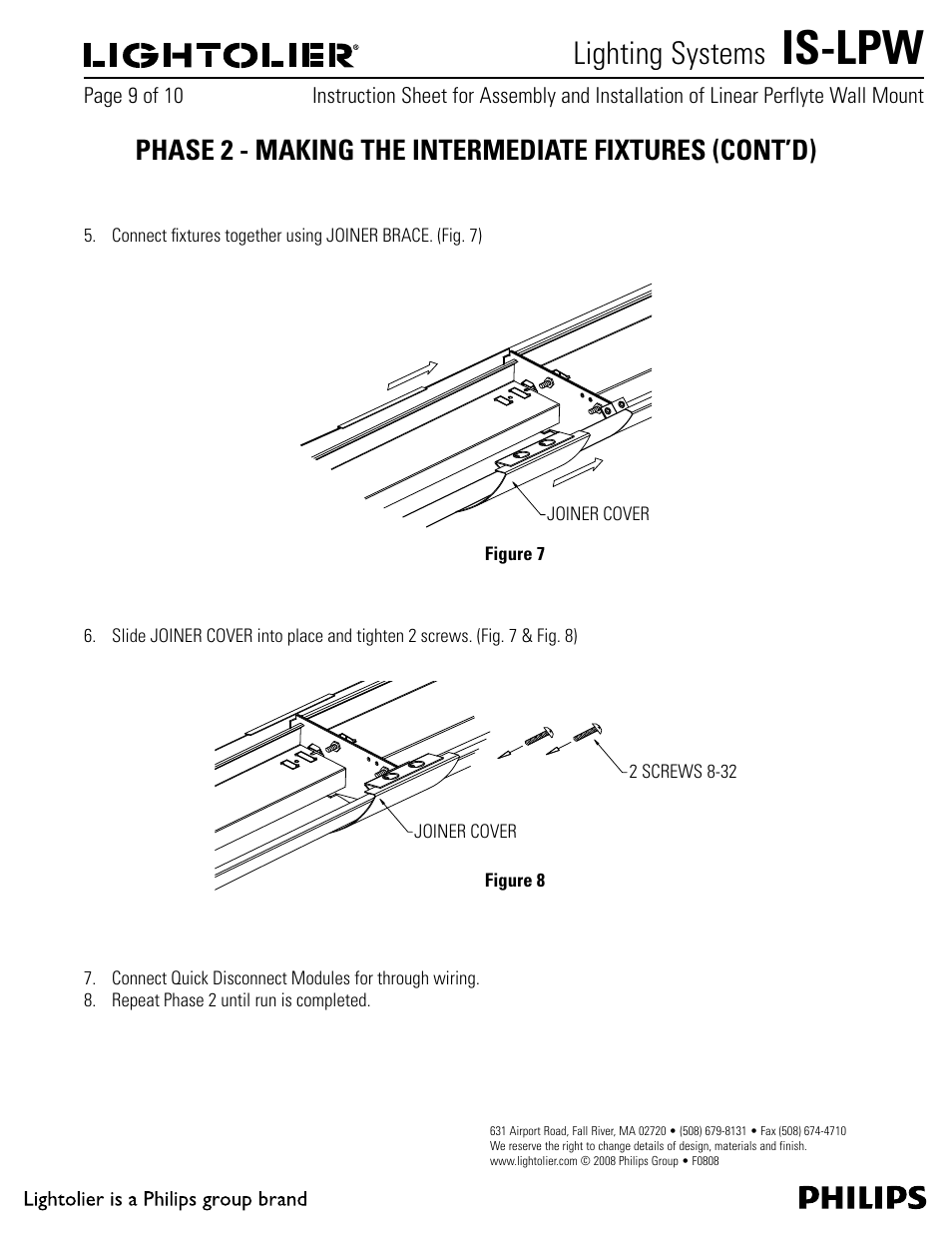 Is-lpw, Lighting systems | Philips IS-LPW User Manual | Page 9 / 10