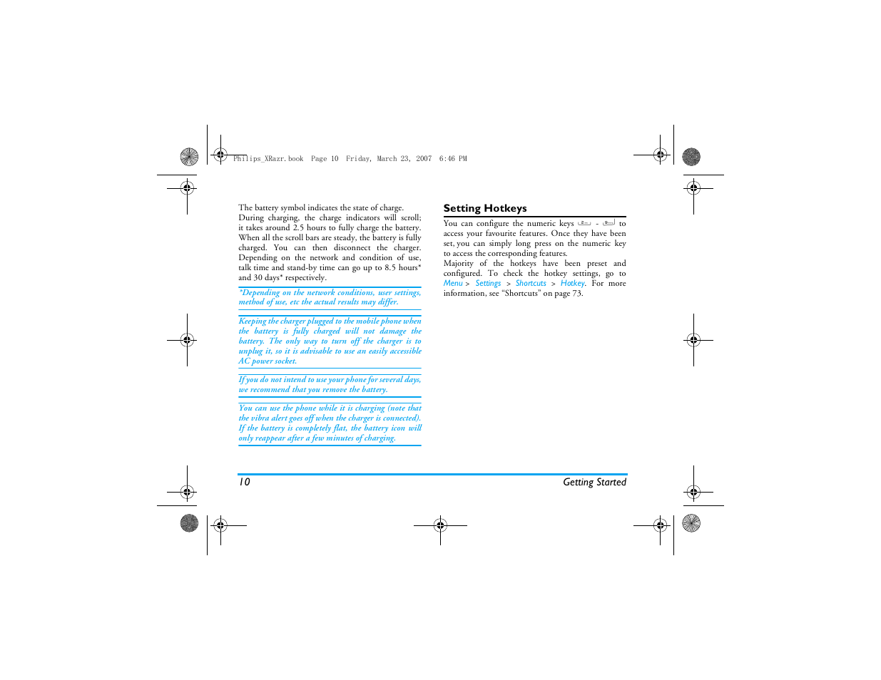Setting hotkeys | Philips CT9A9R User Manual | Page 11 / 93