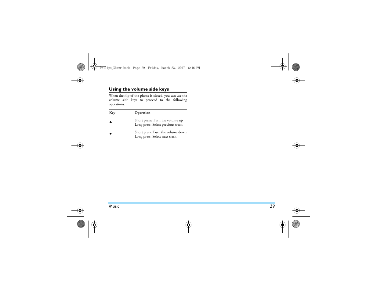 Using the volume side keys | Philips CT9A9R User Manual | Page 30 / 93
