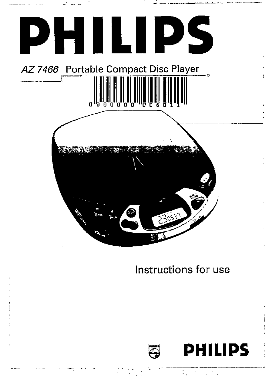 Philips AZ 7466 User Manual | 20 pages