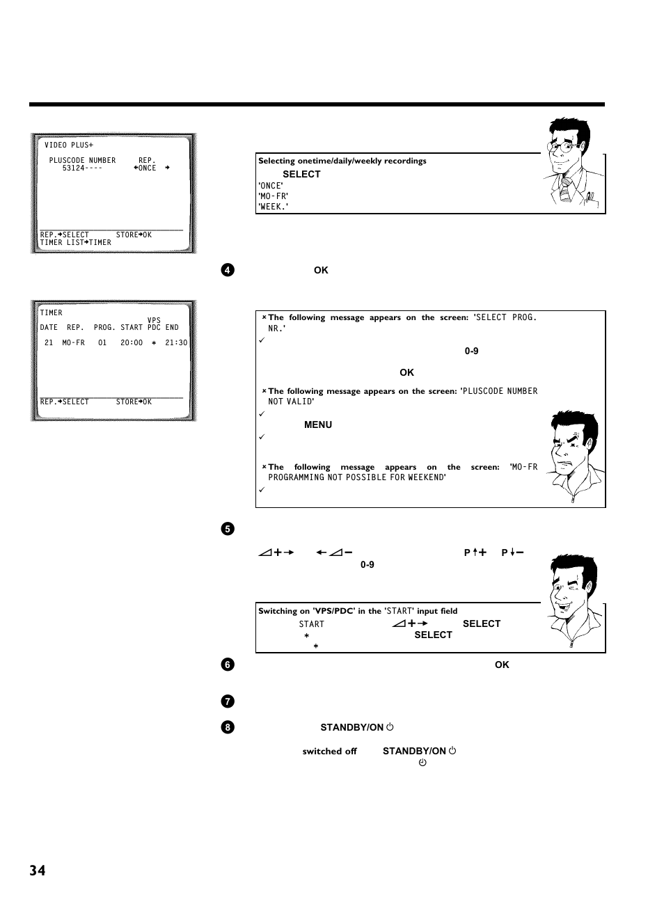 Programming a recording (timer) | Philips VR570 User Manual | Page 38 / 54