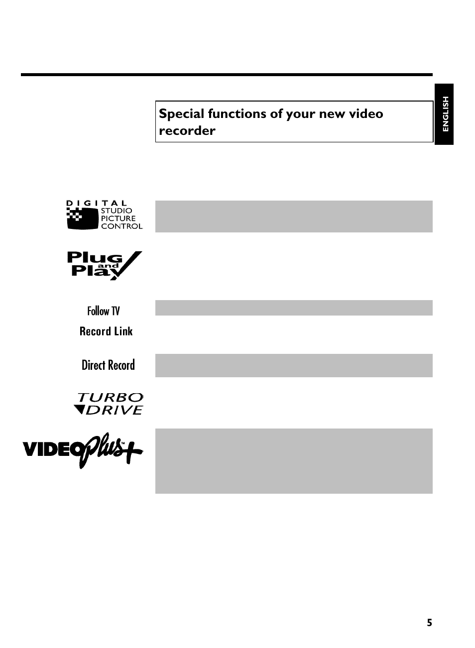 Special functions of your new video recorder, Introduction | Philips VR570 User Manual | Page 9 / 54