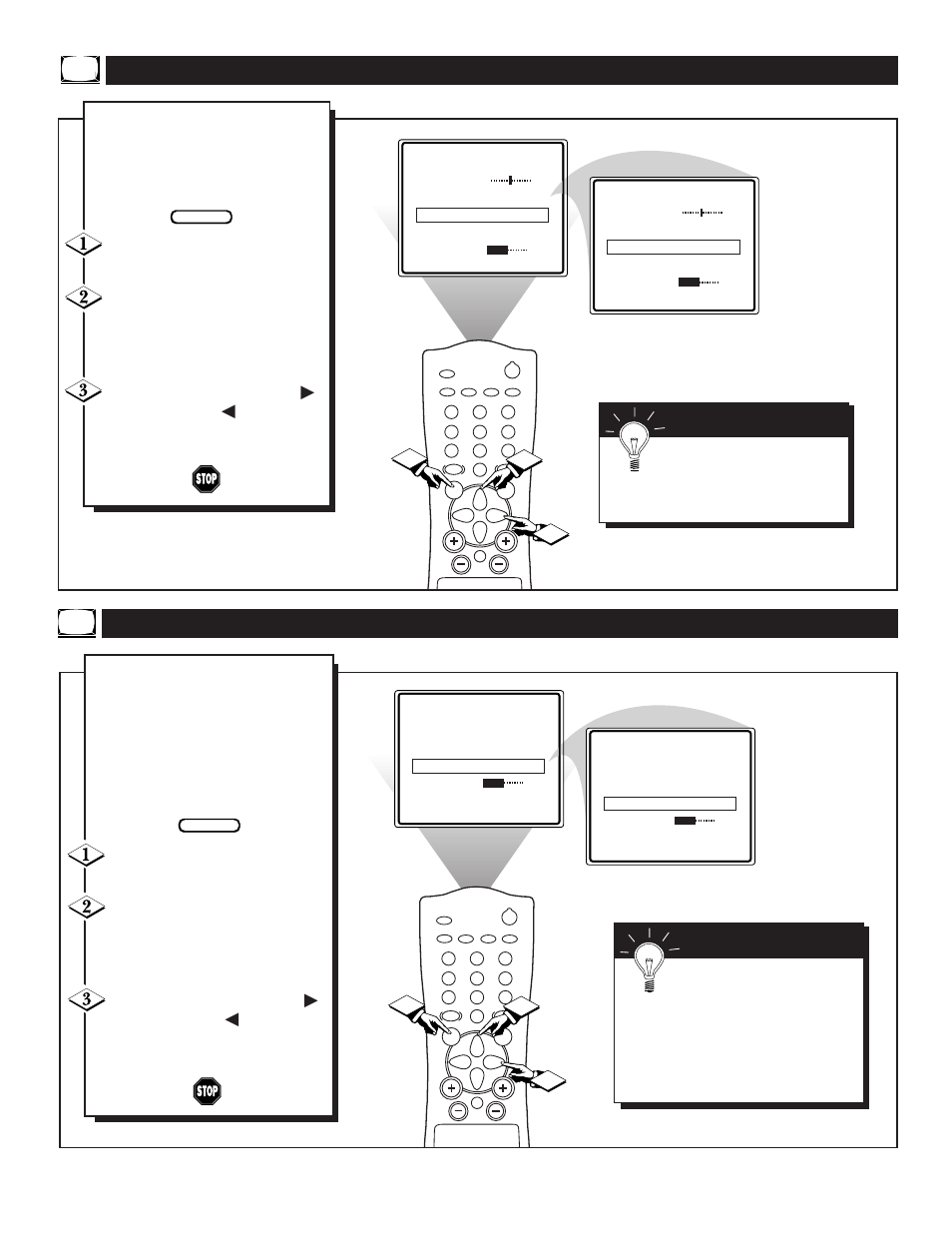 Ctivating the, Oise, Eduction | Icture, Ontrol, Ontrast, Lack, Tretch | Philips 13PT30L User Manual | Page 18 / 44
