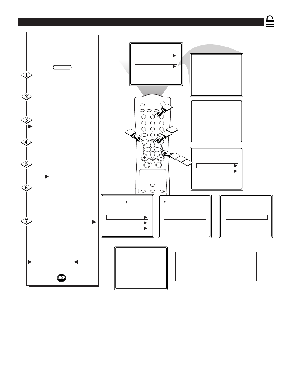 Nderstanding the, Ontrol, Locking | Ptions | Philips 13PT30L User Manual | Page 29 / 44