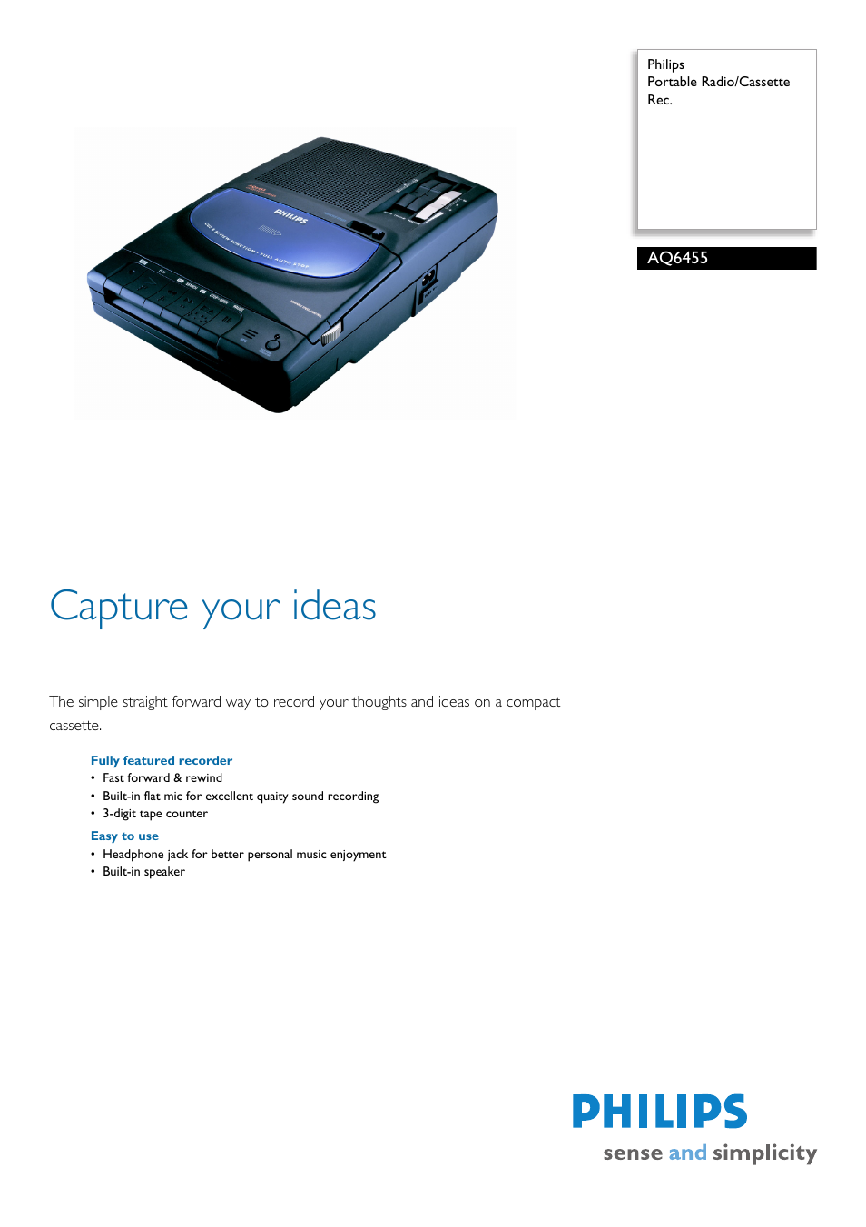 Philips AQ6455/00 User Manual | 2 pages
