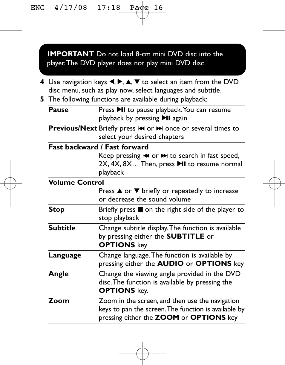 Philips PET831/05 User Manual | Page 16 / 29