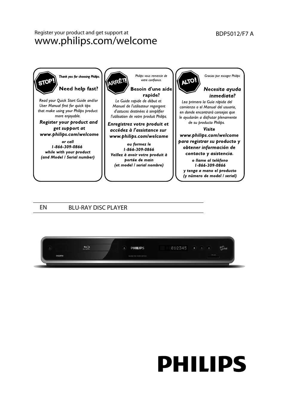 Philips BDP5012/F7 User Manual | 56 pages