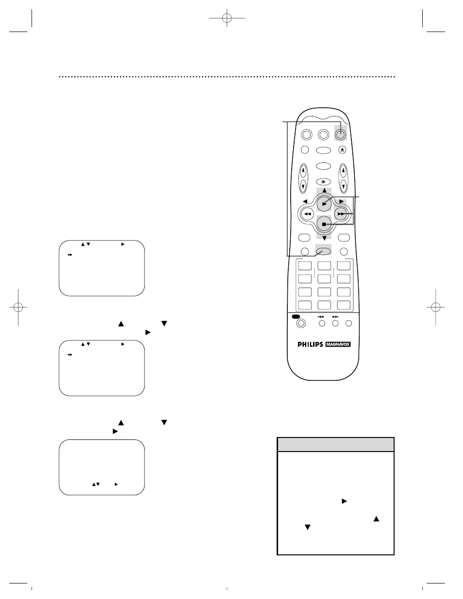 Setting the clock 13, Helpful hints, Manual clock setting | Instructions continue on page 14 | Philips VRZ264 User Manual | Page 13 / 56