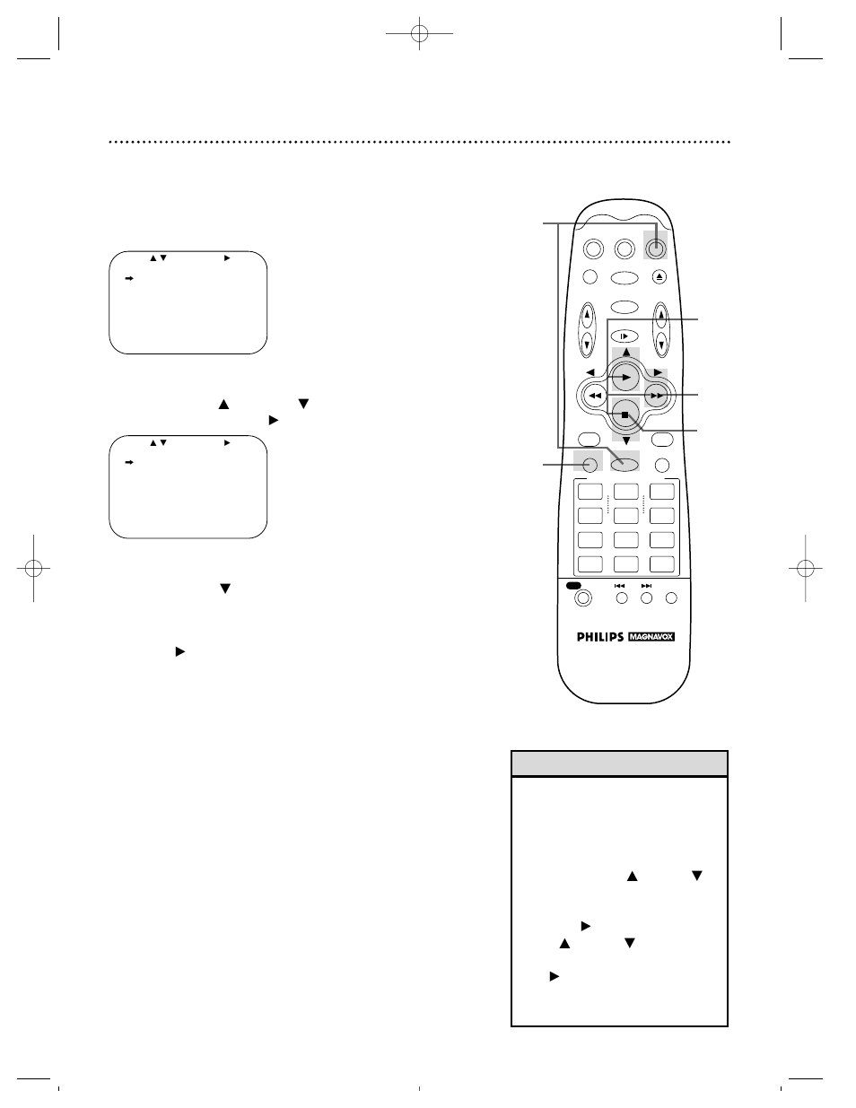 Language selection 19 | Philips VRZ264 User Manual | Page 19 / 56