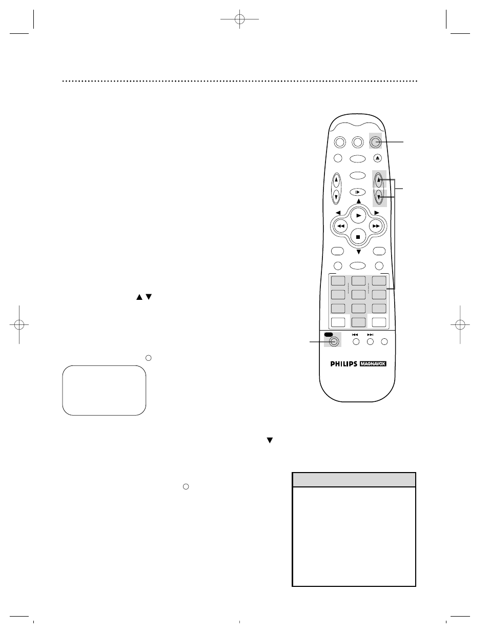 30 one-touch recording | Philips VRZ264 User Manual | Page 30 / 56