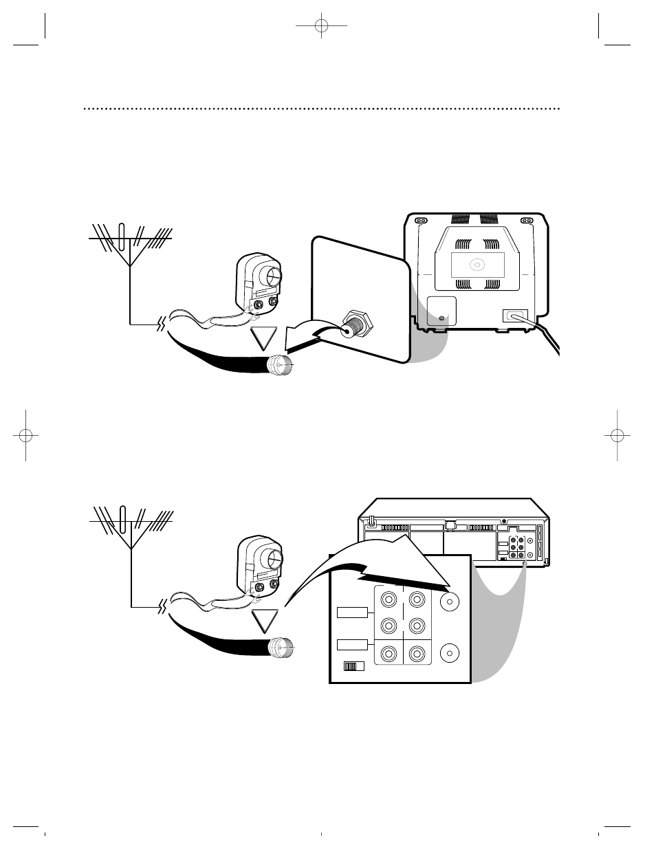 6 hookups without a cable box, Disconnect the antenna or cable from your tv | Philips VRZ264 User Manual | Page 6 / 56