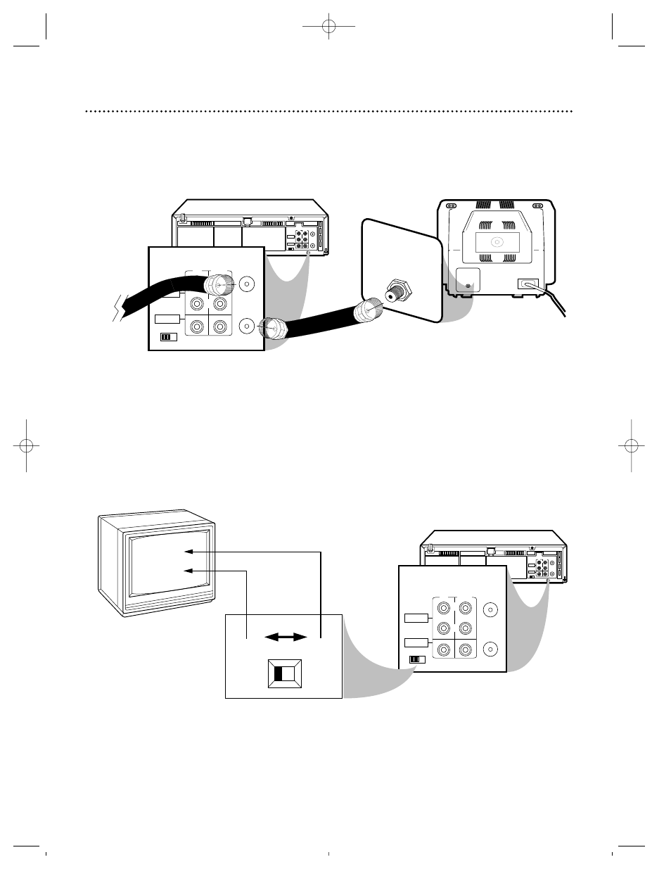 Hookups without a cable box (cont’d) 7, Ch3 ch4, Ch3 / ch4 switch | Plug in the tv and the vcr, Ch 4 or ch 3 | Philips VRZ264 User Manual | Page 7 / 56