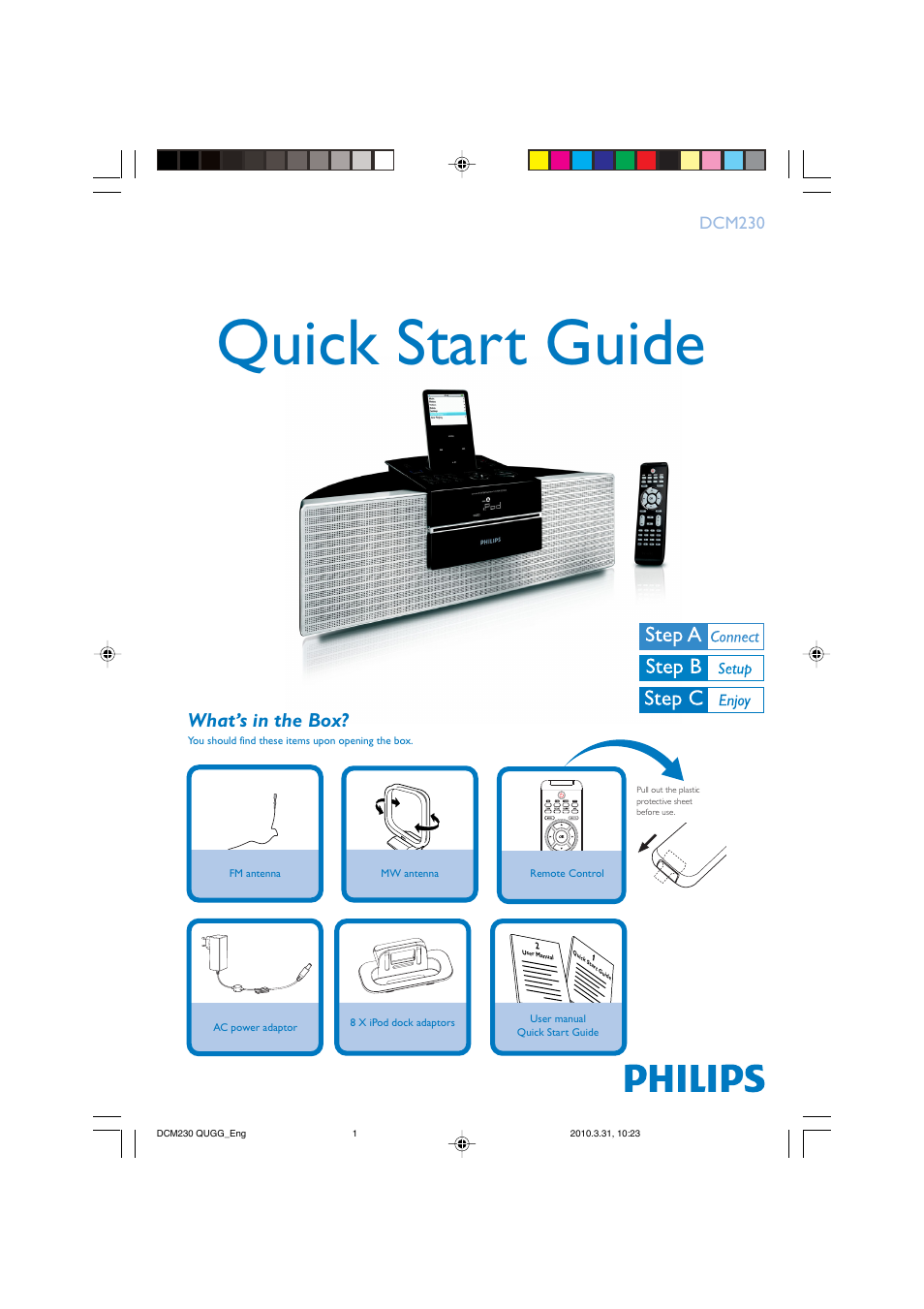 Philips DCM230 User Manual | 4 pages