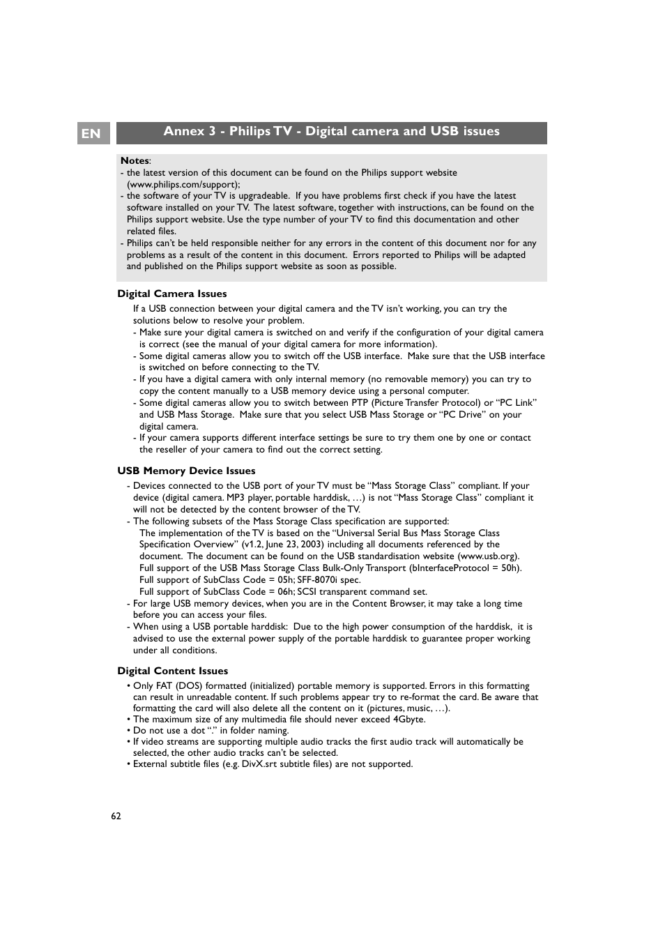Philips 42PF9641D/10 User Manual | Page 62 / 65
