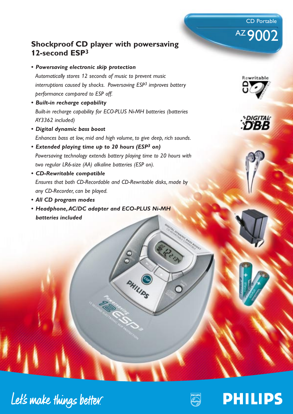 Philips 12ESP AZ9002 User Manual | 2 pages