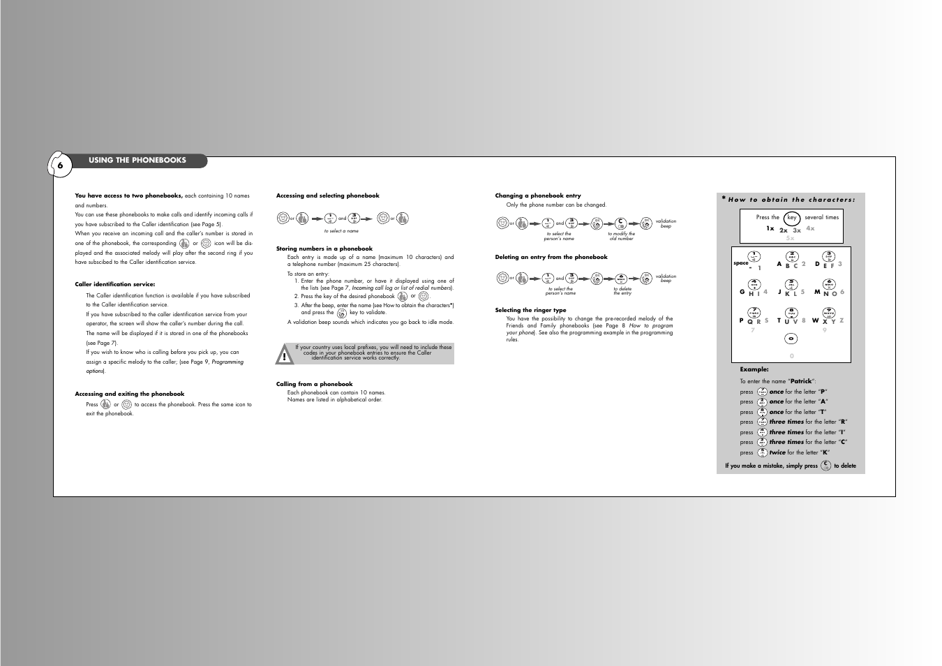 Using the phonebooks | Philips Kala Plus 200 User Manual | Page 4 / 7