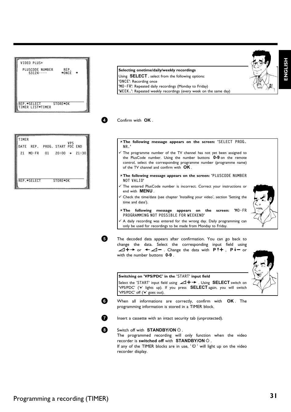 Programming a recording (timer) | Philips DVR User Manual | Page 35 / 51