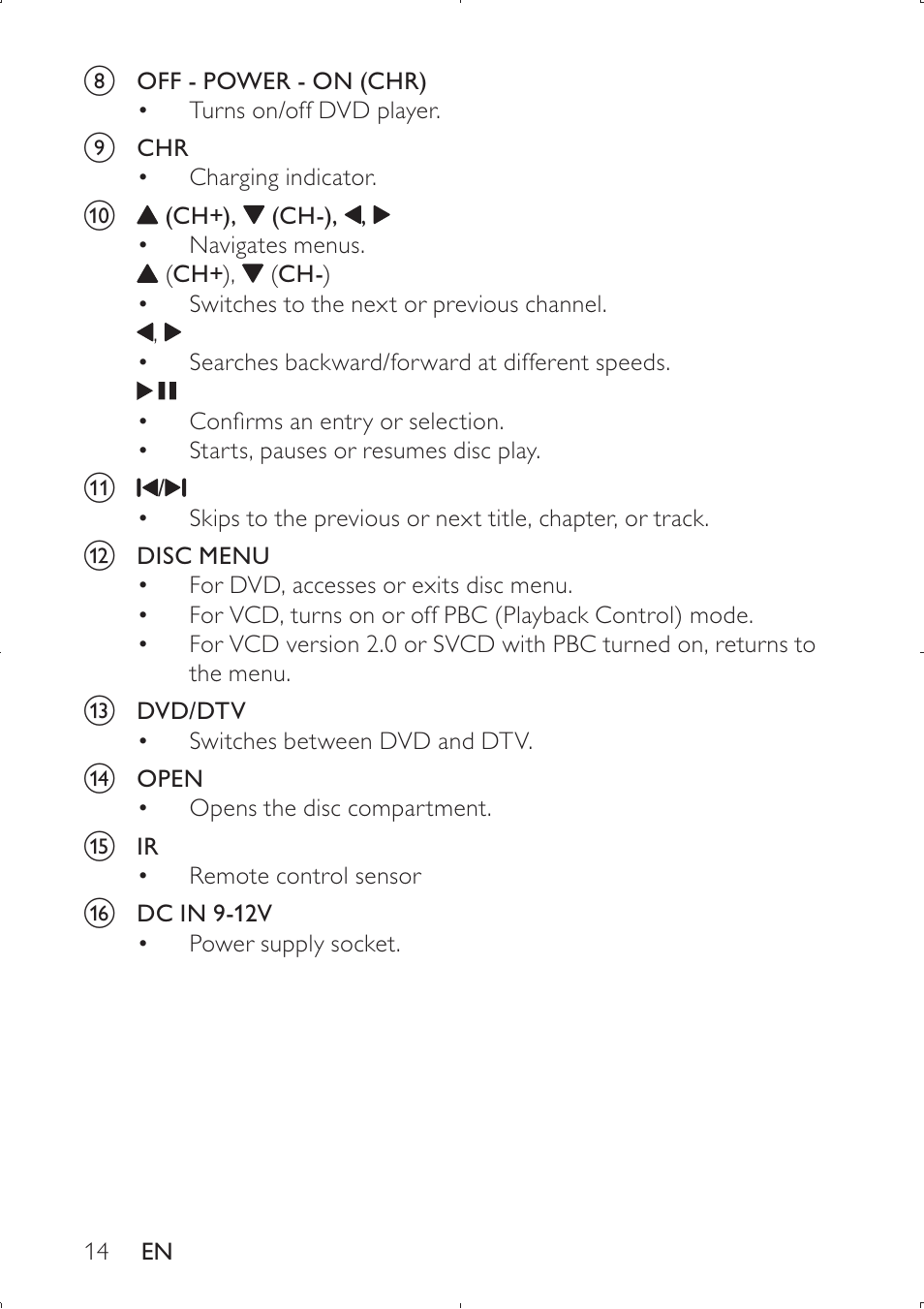 Philips PET749 User Manual | Page 14 / 36