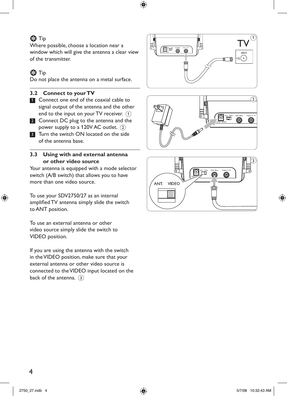 Philips SDV2750/27 User Manual | Page 4 / 20