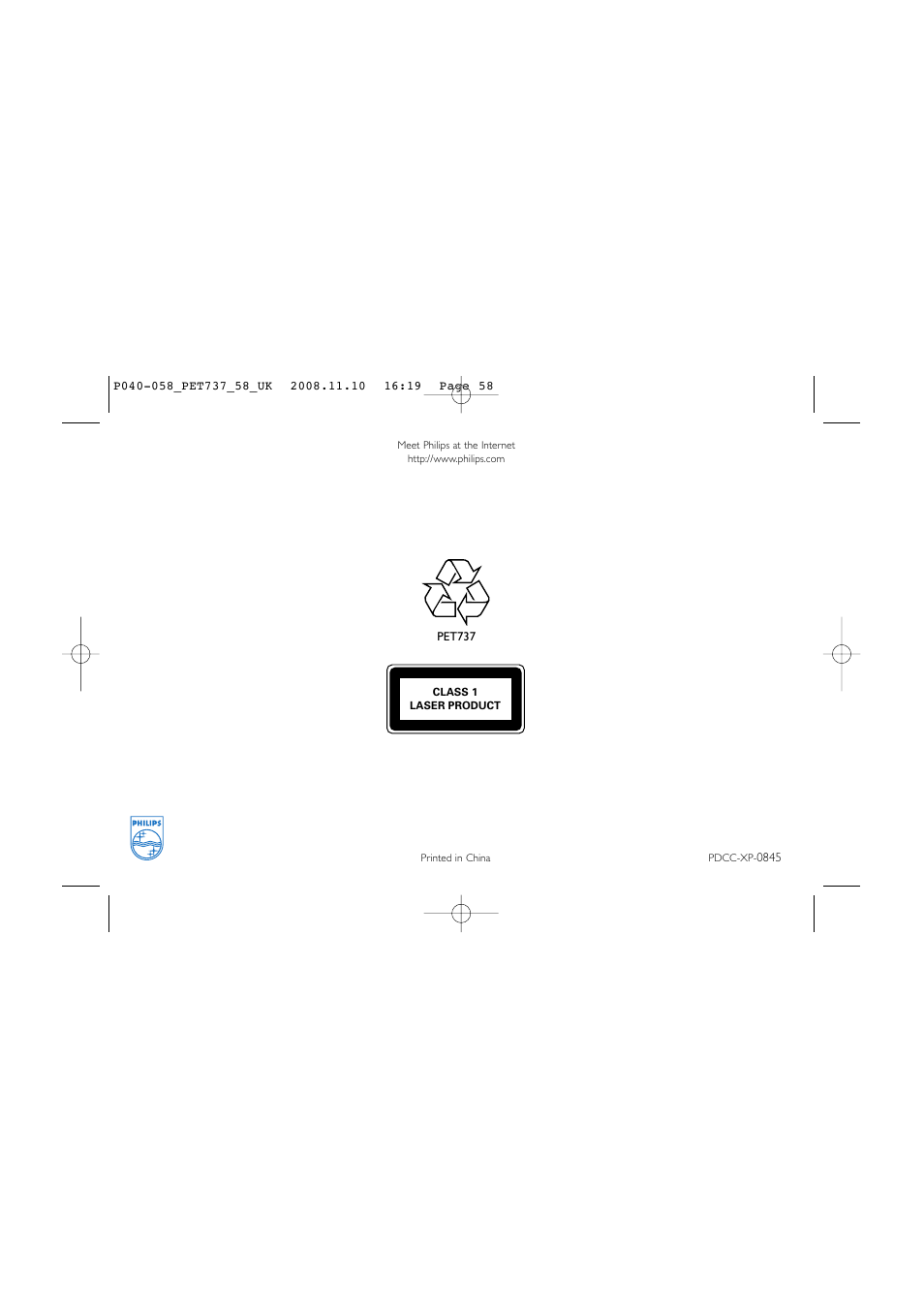 Philips PDCC-XP-0845 User Manual | Page 22 / 22