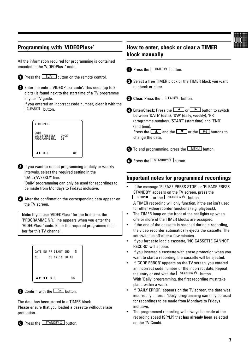 Programming with ’videoplus | Philips 14 PV 274 User Manual | Page 9 / 12