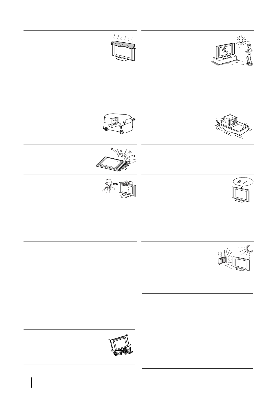 Instalação e transporte | Sony KLV-27HR3 User Manual | Page 104 / 134