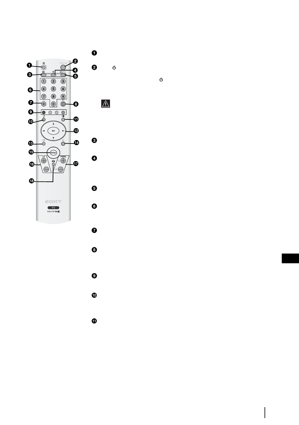 Descrição geral dos botões do telecomando | Sony KLV-27HR3 User Manual | Page 107 / 134