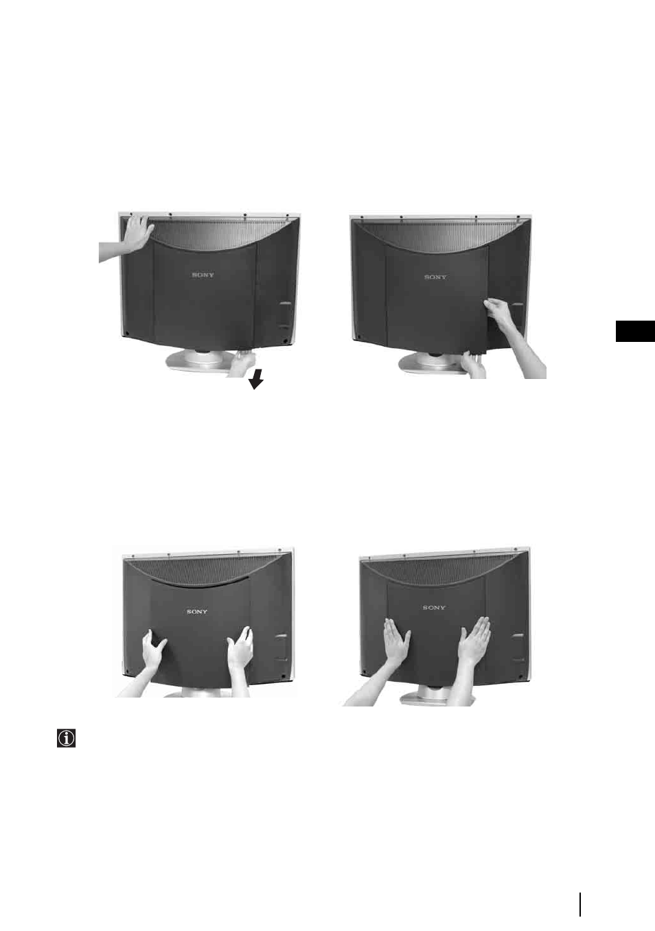 Removing the rear cover | Sony KLV-27HR3 User Manual | Page 12 / 134