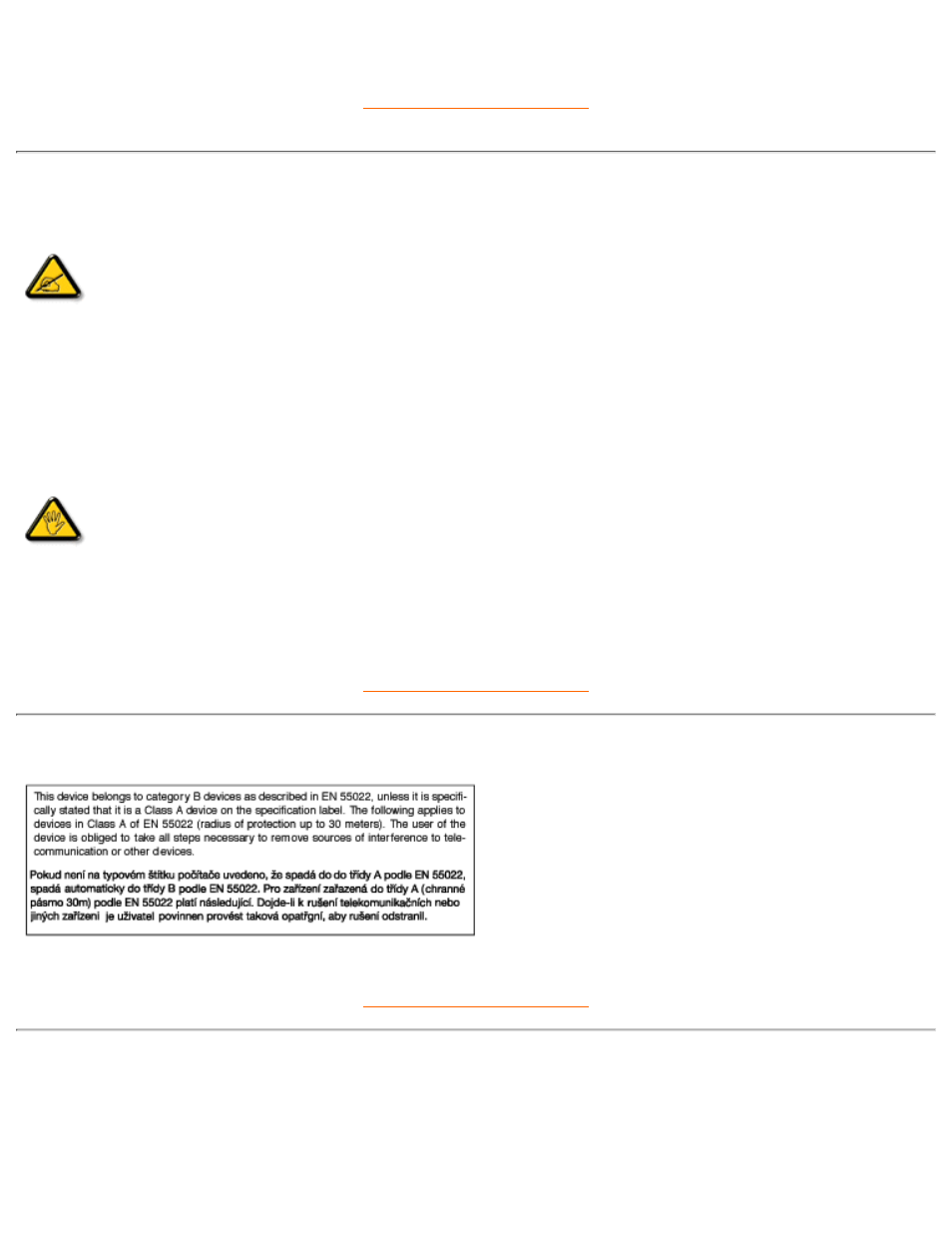 En 55022 compliance (czech, Republic only), Vcci class 2 notice (japan only) | Philips 150B3T User Manual | Page 41 / 88