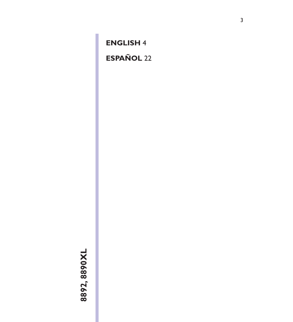 Philips Spectra 8892XL User Manual | Page 3 / 40