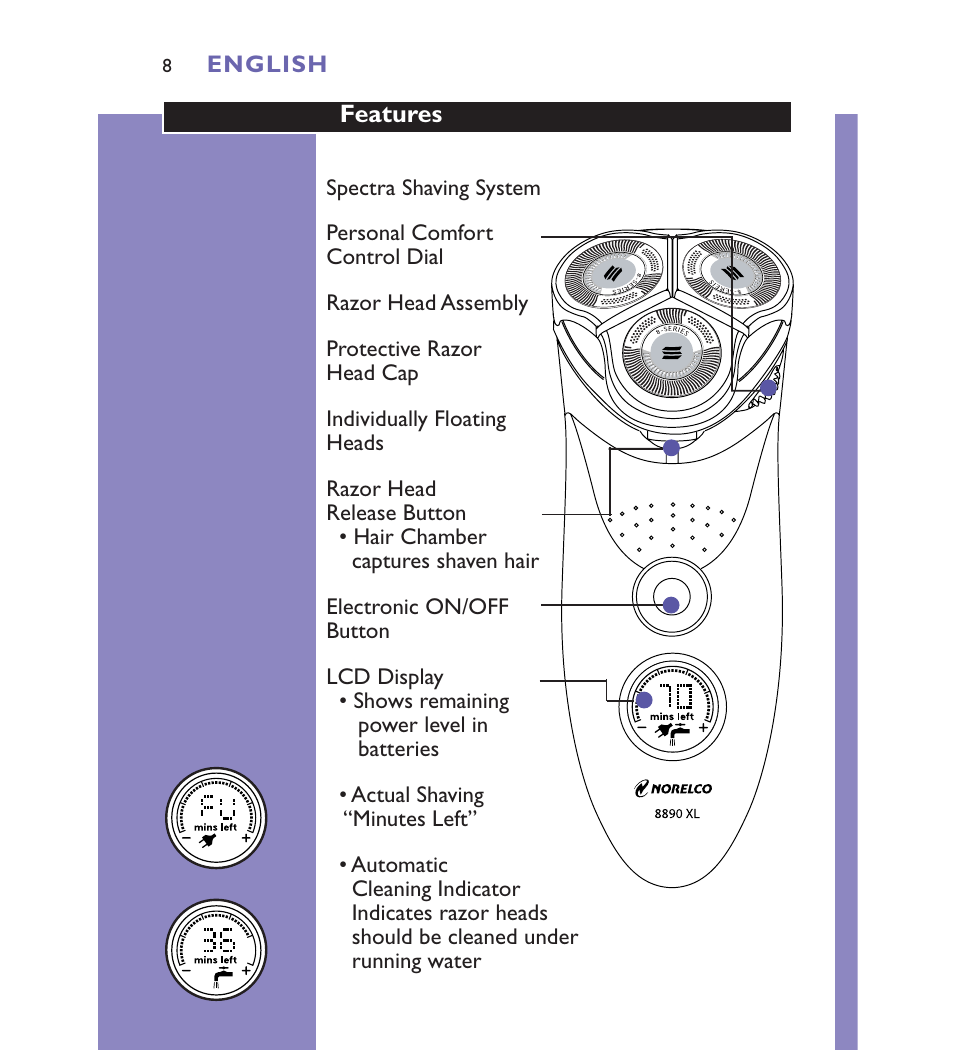 Philips Spectra 8892XL User Manual | Page 8 / 40