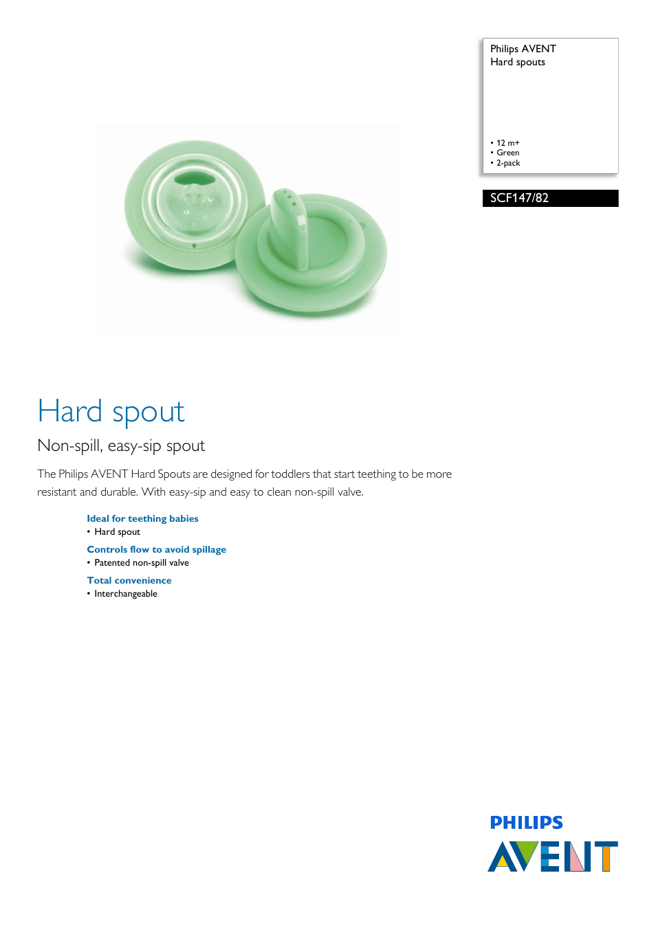 Philips Avent SCF147 User Manual | 2 pages