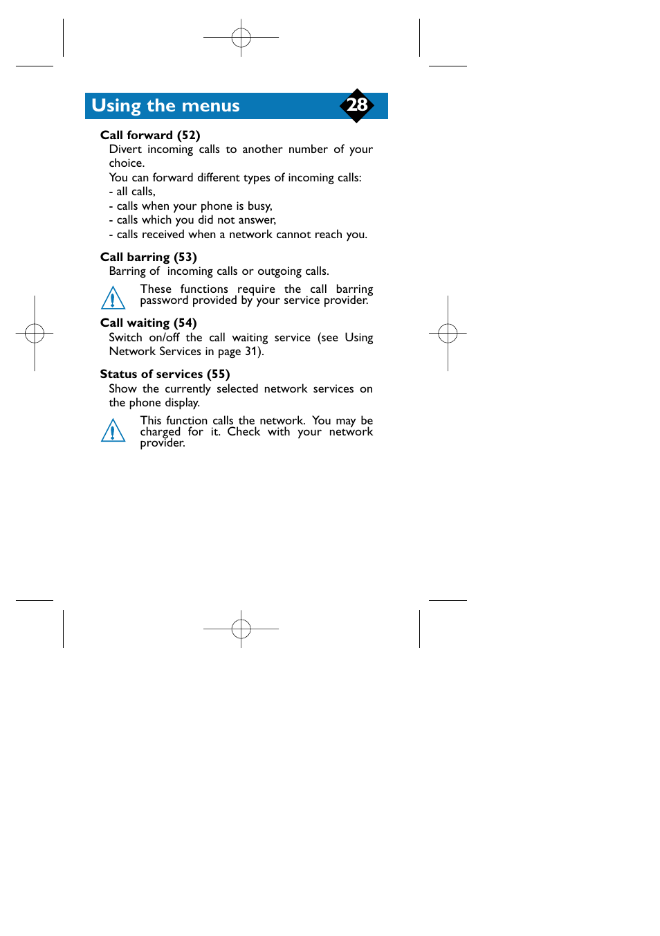 Using the menus | Philips TCD808/A9 User Manual | Page 31 / 40