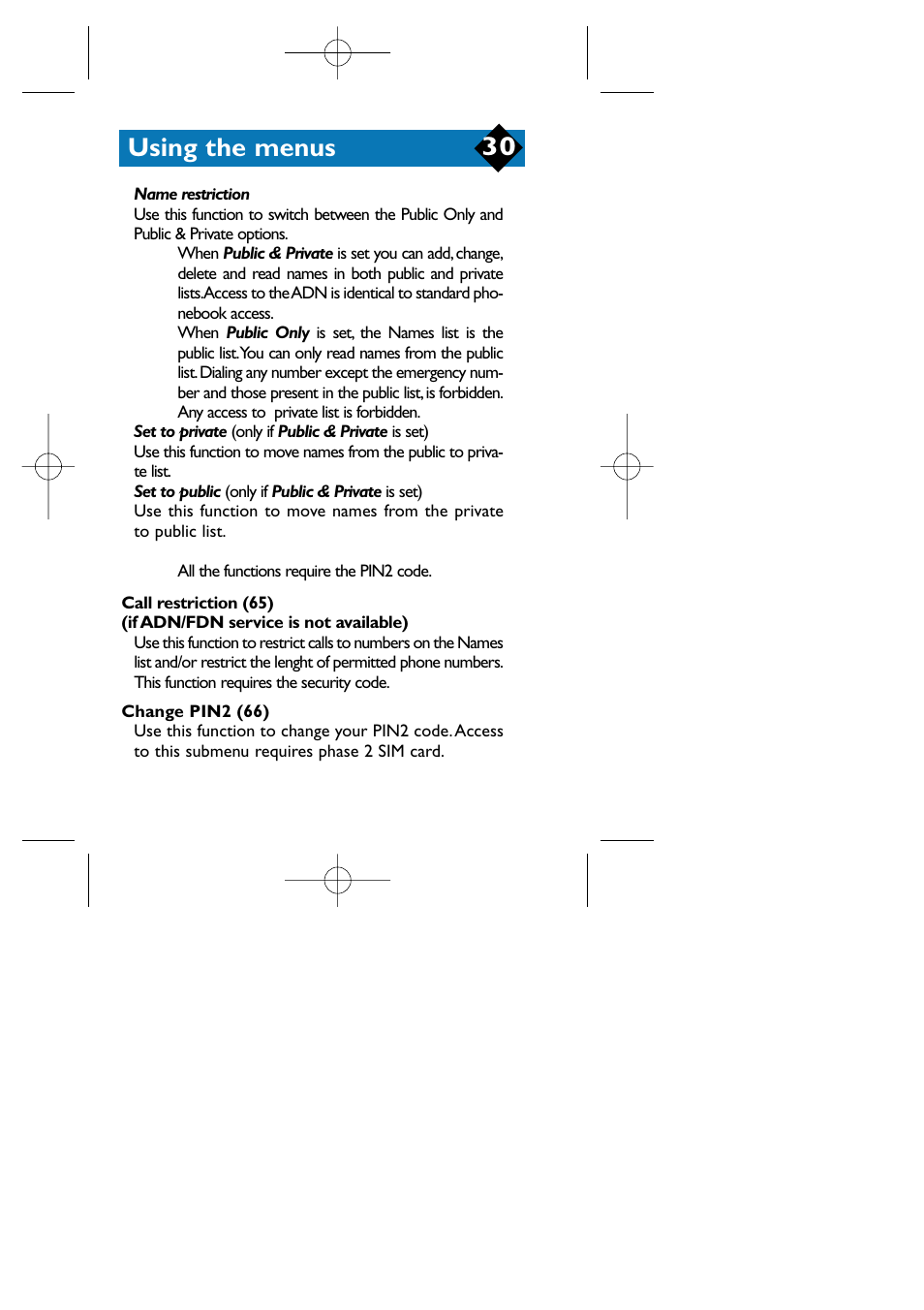 Using the menus 30 | Philips TCD808/A9 User Manual | Page 33 / 40