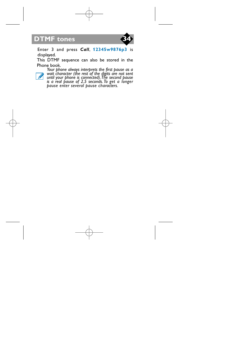 Dtmf tones 34 | Philips TCD808/A9 User Manual | Page 37 / 40